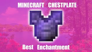 Best Enchantments For Your Chestplate In Minecraft 2 [upl. by Rednijar754]