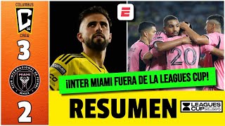 COLUMBUS CREW ELIMINÓ al INTER MIAMI de Messi tras ganar 32 con doblete DIEGO ROSSI  Leagues Cup [upl. by Halilak]