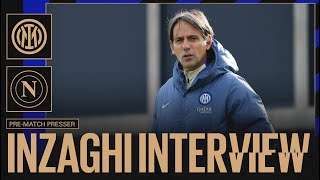 SIMONE INZAGHI  INTERVISTA PREMATCH  INTER vs NAPOLI 🎙️⚫🔵 [upl. by Llekim]