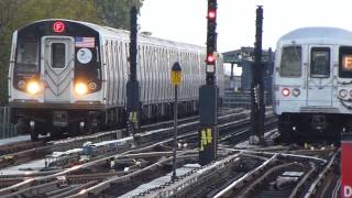 IND Culver Line R46 amp R160BR160A2 F Trains at Ditmas AveMcDonald Ave [upl. by Terr]