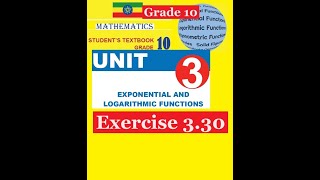 Mathematics Grade 10 Unit 3 Exercise 330 Girma21 [upl. by Jadwiga]