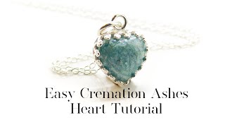 Very Easy Cremation Ashes Heart Tutorial [upl. by Araiet]