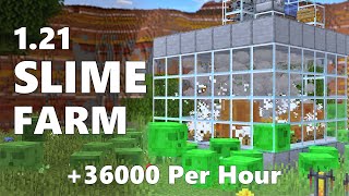 Minecraft OOzing Slime Farm Tutorial for 121  36000 per Hour [upl. by Caresa362]