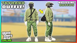 Easy Green Joggers Invisible Torso Glitch Tryhard Modded Outfit No Transfer GTA Online [upl. by Parsons817]