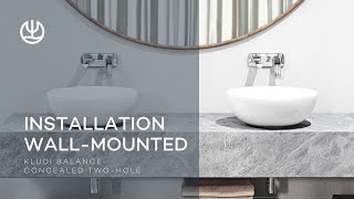 KLUDI BALANCE  Concealed twohole wallmounted basin mixer  Installation video [upl. by Aleahc]