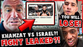 UFC MAIN EVENT ACCIDENTALLY LEAKED Khamzat Chimaev vs Israel Adesanya Alex Pereira amp Jamahal Hill [upl. by Atekihc]