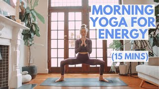 15 Minute MORNING YOGA To Feel Connected  Energised  Energising Morning Yoga Flow all levels [upl. by Noryb]