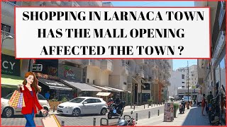 Shopping in Larnaca Town Cyprus  Has the opening of the Mall changed shopping in the Town center [upl. by Devad]