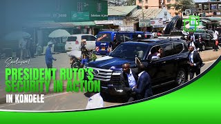 HAWKEYED RUTOS SECURITY DETAIL IN ACTION IN KONDELE KISUMU [upl. by Imugem480]