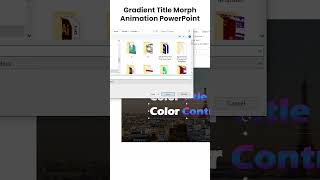 Gradient title morph animation PowerPoint [upl. by Lennahc]