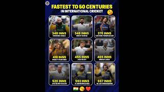 FASTEST TO 50 CENTURIES IN INT CRICKET ♥️ shorts [upl. by Melvina]