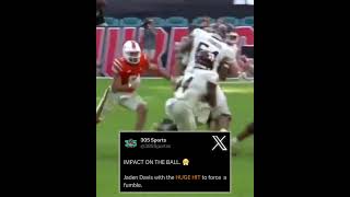 Jaden Davis with The Huge Hit Forcing The Fumble [upl. by Hulbig]