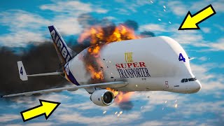 American A350 Plane Crash Into Water After Engine Fires  GTA 5 [upl. by Hirai]