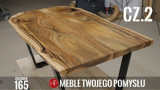 Cz2 Stolik kawowy z orzecha z nogami ze stali zabezpieczony olejowoskiem  Walnut coffee table [upl. by Ahtamat22]