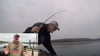 Bull Shoals Lake Bass Fishing Report  April 10 2024 [upl. by Aizirk]