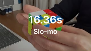 Rubiks cube solved in under 20s  1636s in slomo [upl. by Arehahs]