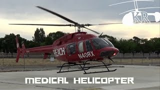 Bell 407 REACH Medical Air Service at Stockton CA [upl. by Nesrac]