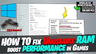 Fix All RAM Not Fully Usable in Windows 11  10  8  7  How to Make Installed RAM Fully Usable 💯 ✅ [upl. by Adnorrahs]