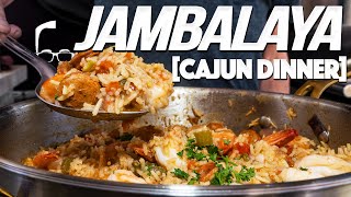 MAKING JAMBALAYA EASY ONE POT CAJUN DINNER  SAM THE COOKING GUY [upl. by Zitah]