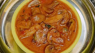 Mushroom Gravy Recipe in Tamil Kalan Gravy in Tamil Mushroom Masala Curry Recipe [upl. by Annaohj687]