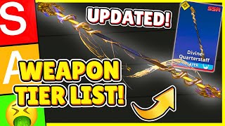 UPDATED JINWOO WEAPON TIER LIST NEW BEST WEAPON Solo Leveling Arise [upl. by Yblek]