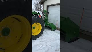 Frontier Inverted Snowblower SB1174p On A John Deere 4052r [upl. by Sikram180]