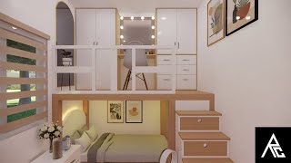 Superb Loft Bed Idea for Small Rooms 25x30 Meters [upl. by Leahcin68]