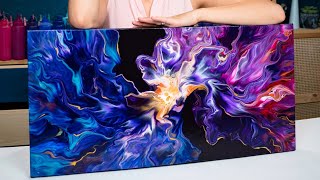 50 Shades of PURPLE 💜HUGE Contrast amp UNIQUE Composition Acrylic Pouring  Fluid Art  Abstract Art [upl. by Kevyn]