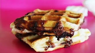 Gaufre feuilletée fourrée au nutella en 5 minutes [upl. by Euqirdor]