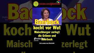 Maischberger Grüne Baerbock flugverkehrskonzept Flugverkehr Kurzstrecken bahn schiene flug [upl. by Burrton344]