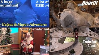 Hulyan amp Mayas Adventures Santas Wonderland Lionel Steam Engine Train Set Toys Etc [upl. by Yarod]