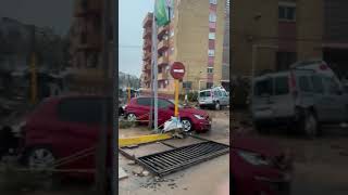 Aftermath footage after the flash floods in the municipality of Paiporta flashflood flood fyp [upl. by Georgena]