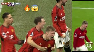 OMG Old Trafford go crazy after Hojlund goal 🔥 Manchester United vs Aston Villa unbelievable [upl. by Krishna334]