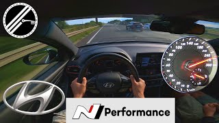 Hyundai i30 N Fastback 275 PS Top Speed Drive On German Autobahn A2 No Speed Limit [upl. by Assirok905]