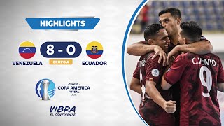 CA FUTSAL 2024  VENEZUELA 8  0 ECUADOR  HIGHLIGHTS [upl. by Ffoeg255]