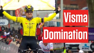 Wout Van Aerts Visma Dominates Omloop Het Nieuwsblad 2024 [upl. by Milka]