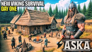 Day 1 of This New Viking Survival Game Looks GREAT  ASKA Gameplay  Part 1 [upl. by Ednyl]