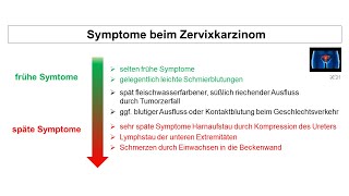 Symptome beim Zervixkarzinom  Strahlentherapie Prof Hilke Vorwerk [upl. by Eiramlatsyrc]