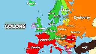 European Languages COMPARISON  Colors [upl. by Odlaner]