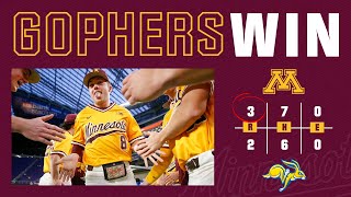 Highlights Gopher Baseball Rallies Late to Take Down SDSU [upl. by Ambrose580]