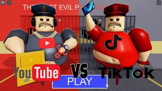 YOUTUBE vs TIKTOK Escape ┃Escape Game roblox robloxescape robloxgames [upl. by Sandye689]