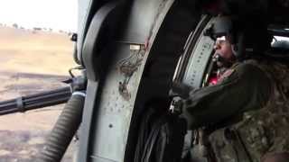 Helicopter Gunner Aerial Live Fire Training  HH60 Pave Hawk Helicopter Gunner [upl. by Dulsea]