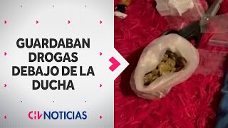 Hacían transacciones EN UNA VENTANILLA Banda delictual escondía drogas debajo de la ducha [upl. by Tnomad964]