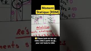 Moment statique RDM comment calculer le moment statique RDM indiamaroo movies short [upl. by Nahsrad]