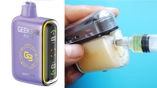 How to open disassemble Geek Bar Pulse Rechargeable disposable cigarette Multiple Use [upl. by Fusuy]