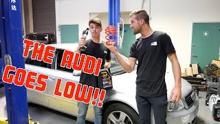 Audi A4 B6 Lowering Spring Install [upl. by Zebulen285]