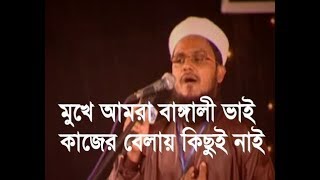 মুখে আমরা বাঙ্গালী ভাই কাজের বেলায় কিছুই নাই  Aynuddin Al Azad Rah [upl. by Enimzzaj995]