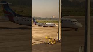 Novoair ATR 72500 parking at Shah Amanat Airport 🛬 [upl. by Melisa367]