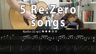 Styx Helix  Redo  Wish of the Stars  Realize  Elegy for Rem  ReZero guitar  tabs [upl. by Severen]