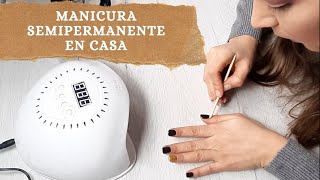 Cómo me hago la manicura semipermanente en casa  Todo de aliexpress [upl. by Leifer]